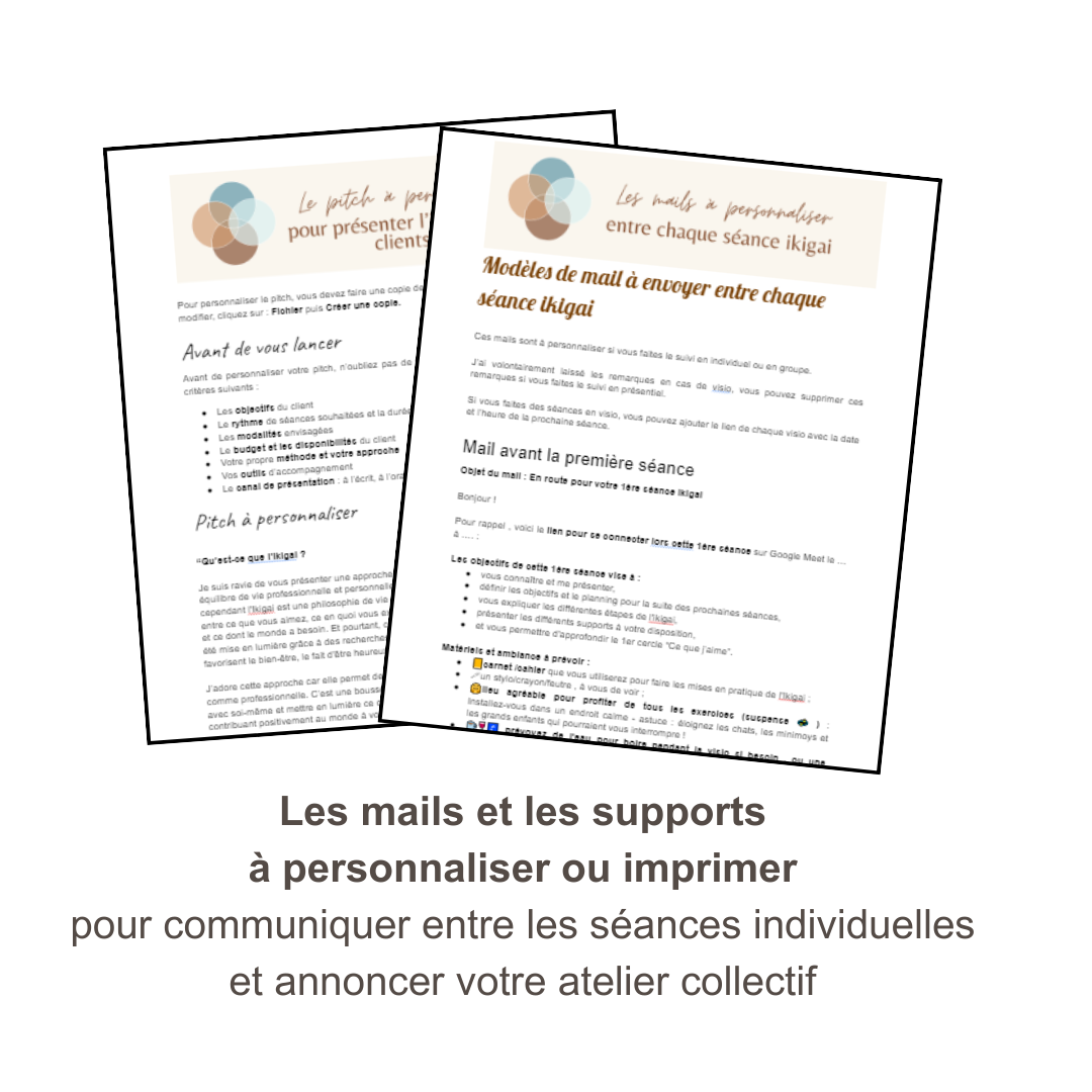 mails et supports à personnaliser